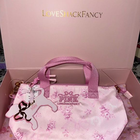LoveShackFancy Handbags - LoveShackFancy x Pink Tote Bag